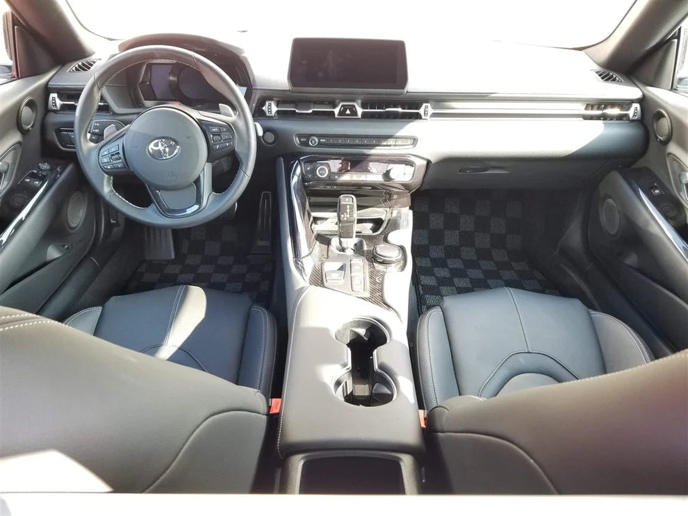 Toyota Supra A90 P2M Race Car Flag Checkered Floor Mats