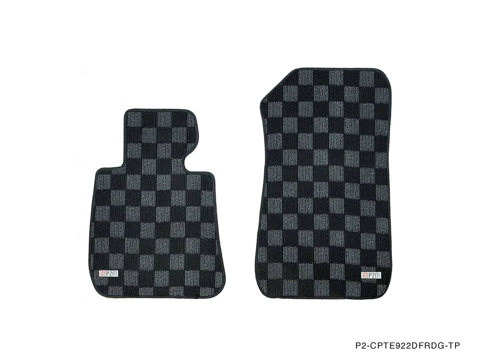 BMW E90 & E92 3-Series P2M Race Car Flag Checkered Floor Mats