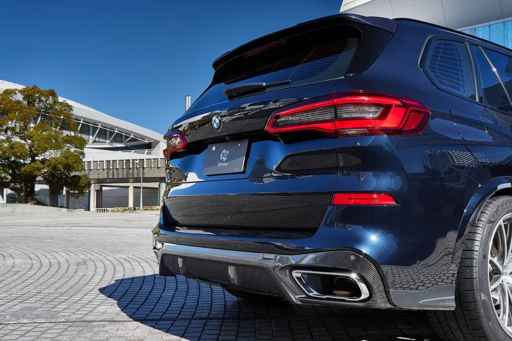 BMW G05 X5 3D Design Carbon Fiber Rear Diffuser Side Extension Set