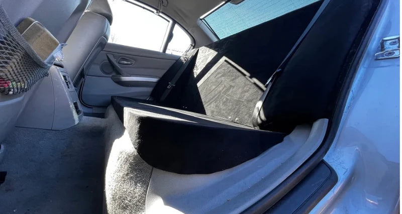 BMW E90 M3 Suede Rear Seat Delete Panel