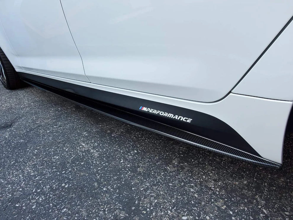BMW F30 3-Series & F32 4-Series Performance Style Carbon Side Skirt Extensions