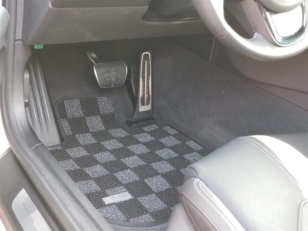 Toyota Supra A90 P2M Race Car Flag Checkered Floor Mats