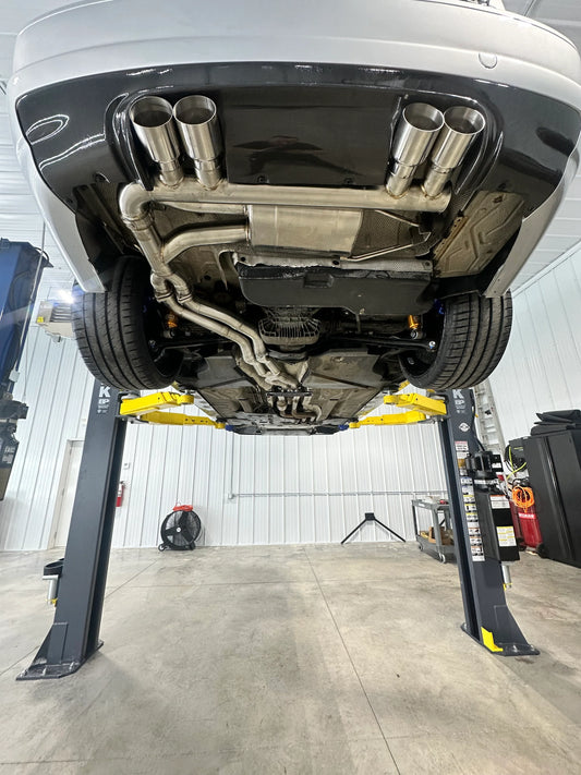 The best budget BMW E46 M3 valved exhaust system from IRL LLC.