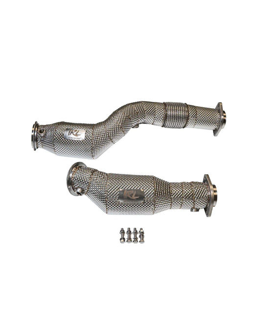 IRL BMW G8X M3 and M4 downpipes! G80 M3, G82 M4 G83 M4 with discount code.