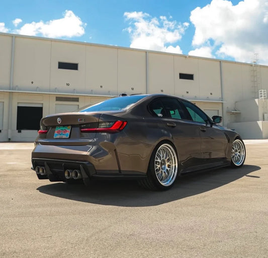 Carbon fiber diffuser for BMW G80 M3 and G82 M4. 8 piece kit.