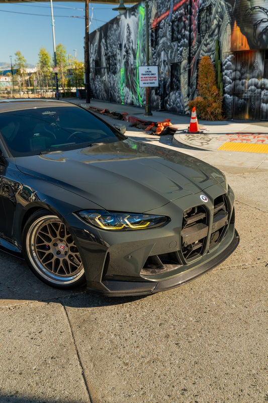 The latest carbon fiber front lip splitter for BMW G80 M3 G82 M4!