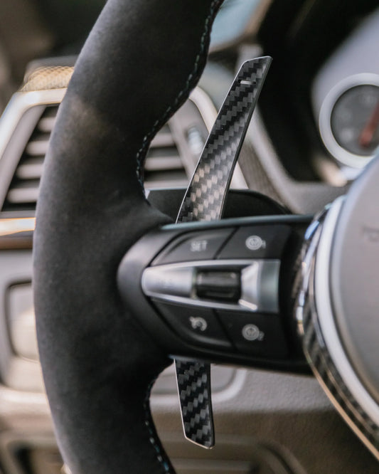 What do magnetic paddle shifters sound like on a BMW? Tactical clicks.