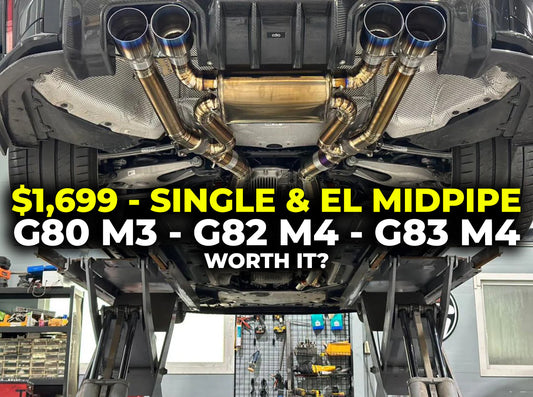 A $1,700 valved exhaust for G8X M3 and M4. Equal length or single midpipe options.