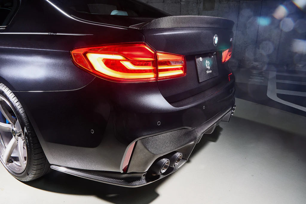 BMW F90 M5 3D Design Carbon Fiber Rear Under Splitter Set