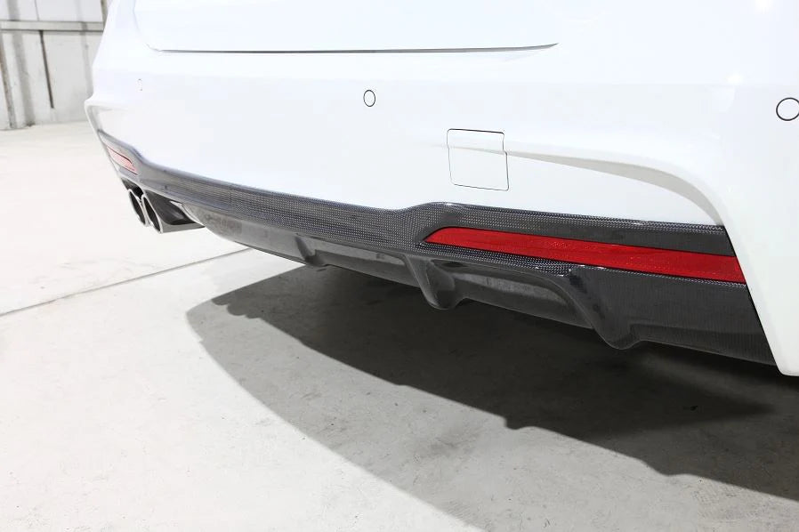 BMW F30 / F31 3-Series 3D Design M-Sport Carbon Fiber Rear Diffuser