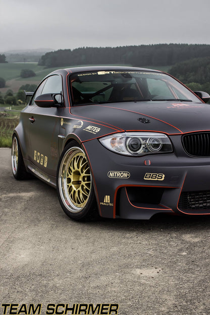 BMW E82 1M Team Schirmer Spec BBS E88 Wheels 10.5x18 Squared