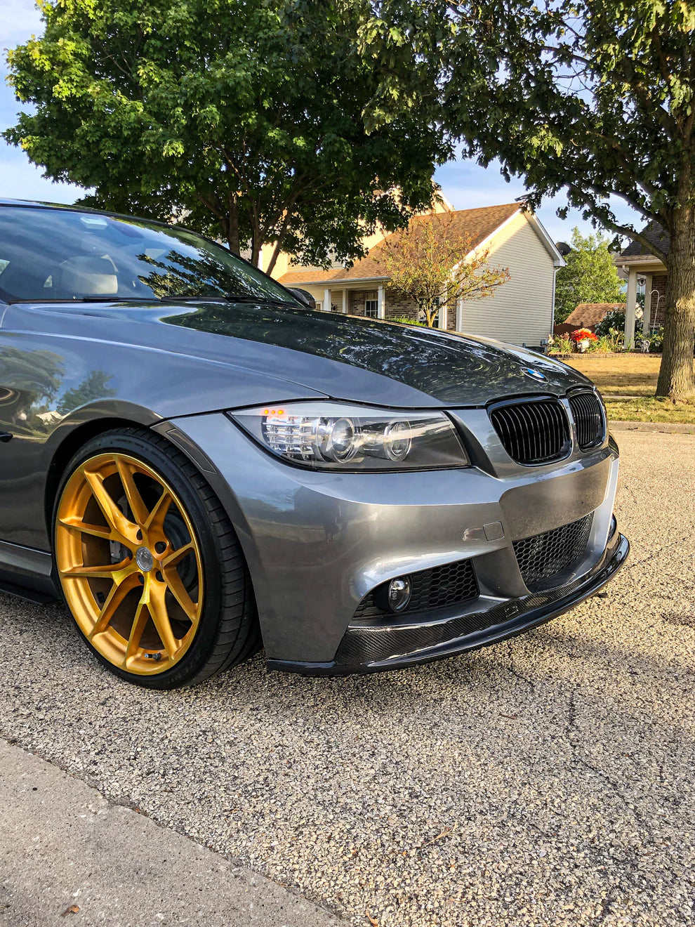 BMW E90 3-Series AK Style Carbon Fiber Lip