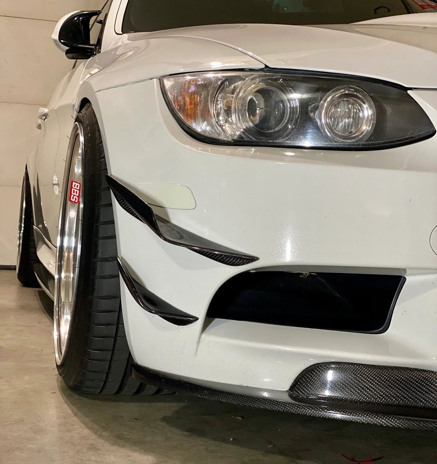 BMW E90, E92 & E93 M3 Carbon Fiber 4 Piece Bumper Canard Set