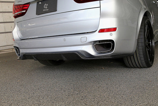BMW F15 X5 3D Design M-Sport Carbon Fiber Rear Diffuser