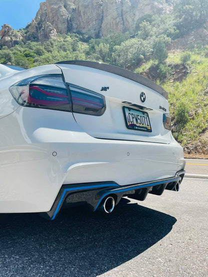 BMW F30 3-Series AK Style Carbon Fiber Diffuser