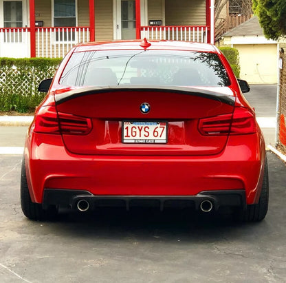 BMW F30 3-Series AK Style Carbon Fiber Diffuser