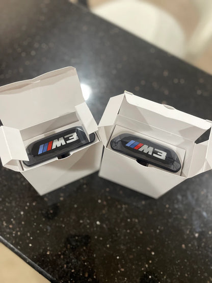 BMW F80 M3 & F82/F83 M4 OEM Black Seat Badges (Pair)