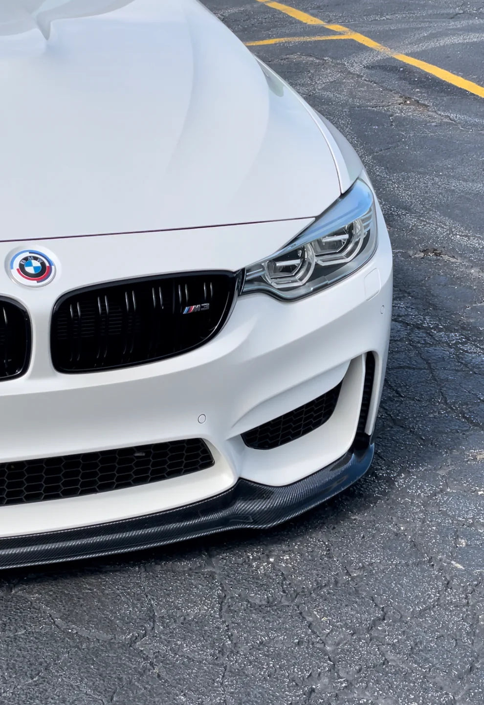 BMW F80 M3 & F82/F83 M4 V Style Carbon Fiber Front Lip