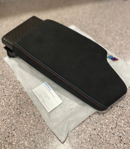 BMW F80 M3 & F82/F83 M4 & F3X 3-Series Alcantara/Carbon Fiber OEM M Performance Arm Rest