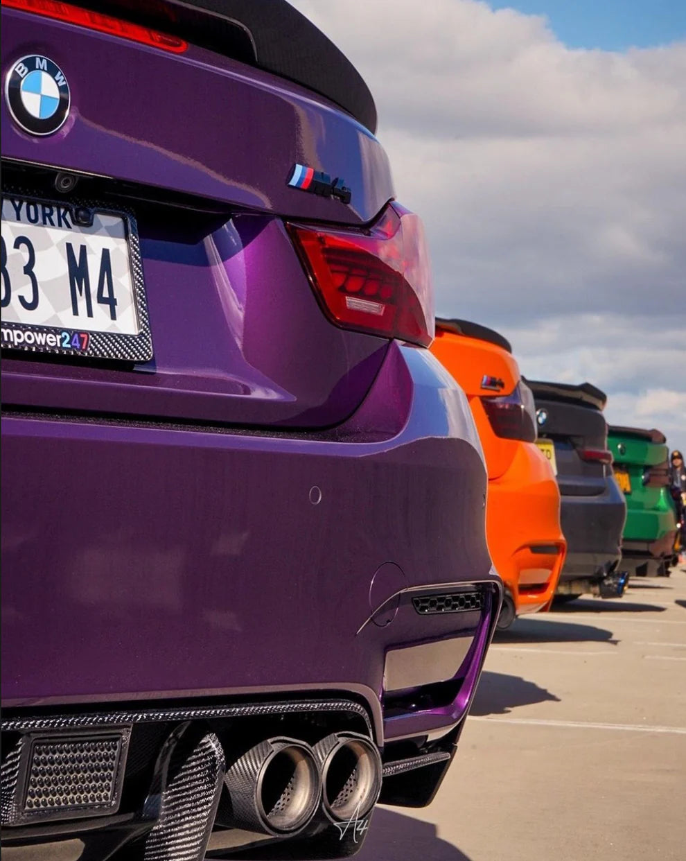 BMW F83 M4 PSM Style Rear Carbon Fiber Diffuser