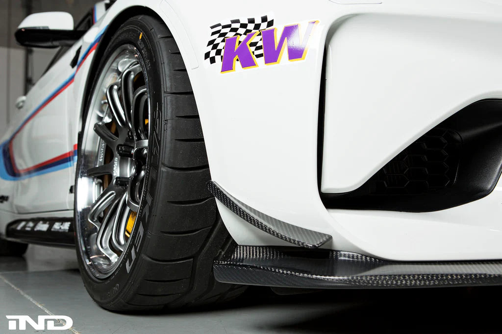 BMW F87 M2 3D Design Carbon Fiber Bumper Canard Set