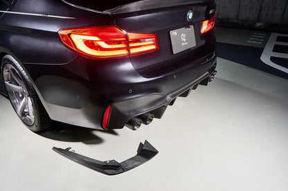 BMW F90 M5 3D Design Carbon Fiber Rear Under Splitter Set