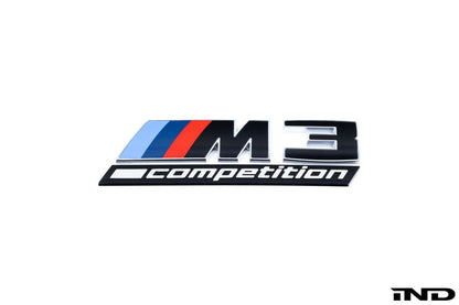 BMW G80 M3 LCI Competition Black Trunk Emblem Badge