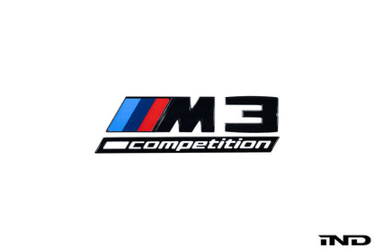 BMW G80 M3 & G82 M4 & G83 M4 IND Competition Gloss Black Front Grill Emblem Badge