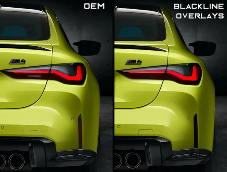 BMW G80 M3 & G82/G83 M4 Blackline Rear Reflector Overlay Kit