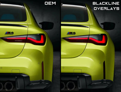 BMW G80 M3 & G82/G83 M4 Blackline Rear Reflector Overlay Kit