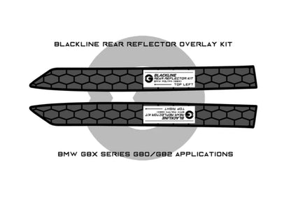 BMW G80 M3 & G82/G83 M4 Blackline Rear Reflector Overlay Kit