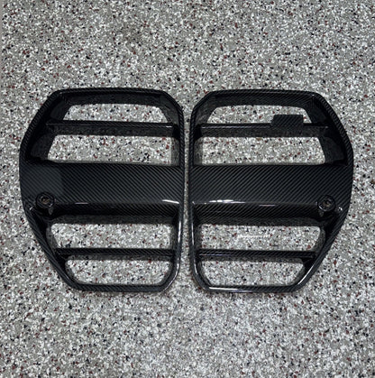 BMW G80 M3 & G82/G83 M4 V4 Carbon Fiber Front Grills