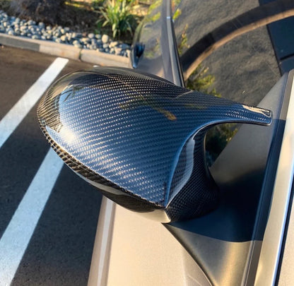 BMW E9X 3-Series Carbon Fiber M Style Mirror Caps