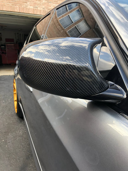 BMW E9X 3-Series Carbon Fiber M Style Mirror Caps