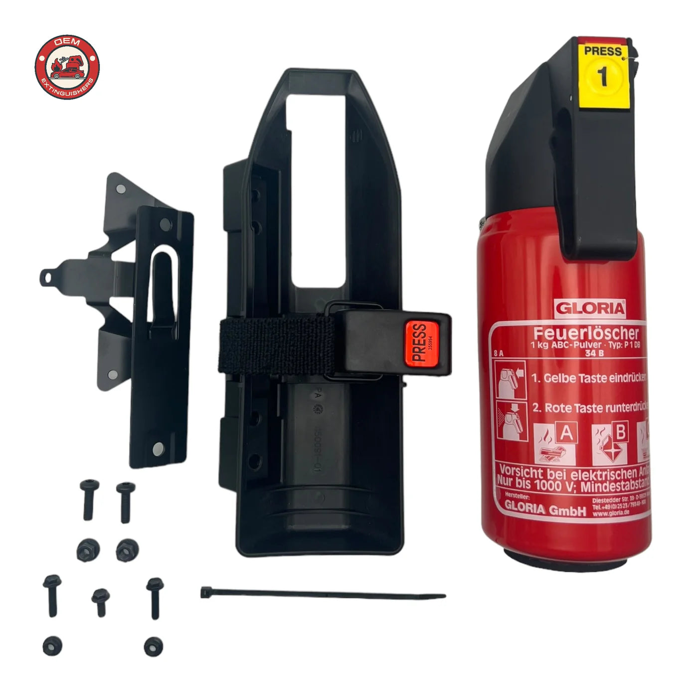 Porsche 986 & 996 OEM Fire Extinguisher Kit