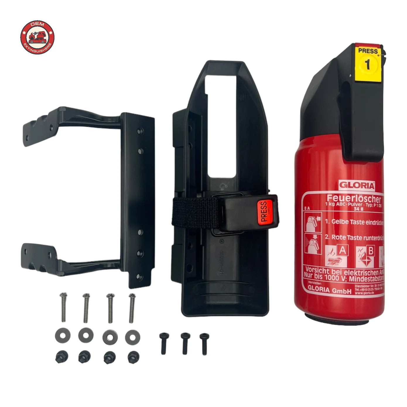 Porsche 991, 992 & 918 OEM Fire Extinguisher Kit For Light Weight Bucket Seats