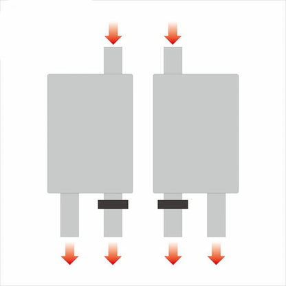 Universal Single Inlet Dual Outlet Valve Muffler With Remote and Module