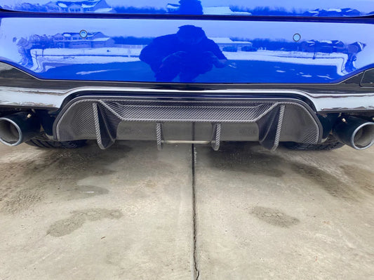 BMW F90 M5 P Style Carbon Fiber Rear Diffuser