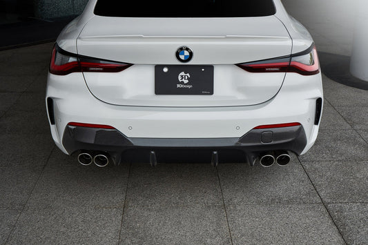 BMW G22 / G23 4-Series 3D Design M-Sport Carbon Fiber Rear Diffuser
