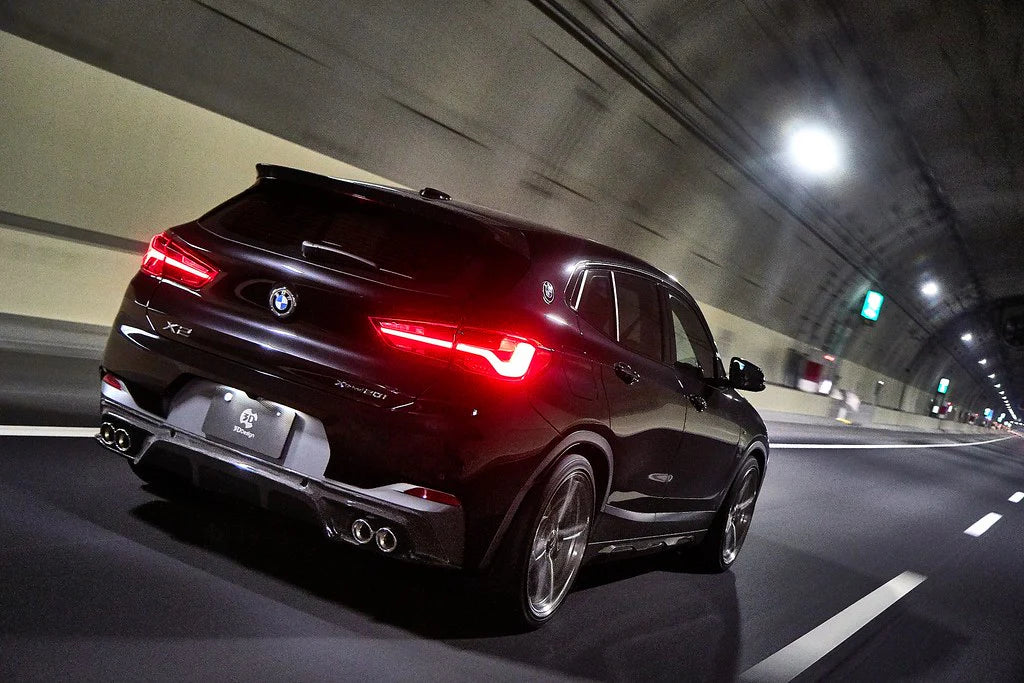 BMW F39 X2 3D Design 4 Tip M-Sport X Carbon Fiber Rear Diffuser
