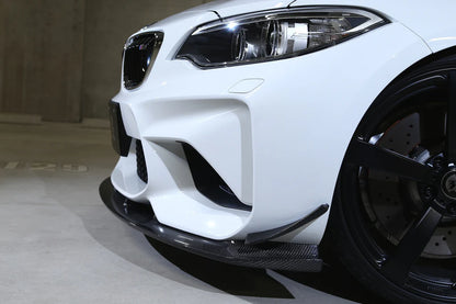 BMW F87 M2 3D Design Carbon Fiber Bumper Canard Set