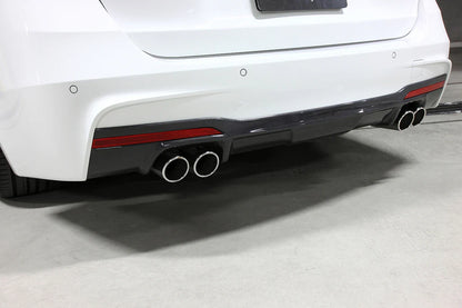 BMW F30 / F31 3-Series 3D Design 4 Tip M-Sport Carbon Rear Diffuser
