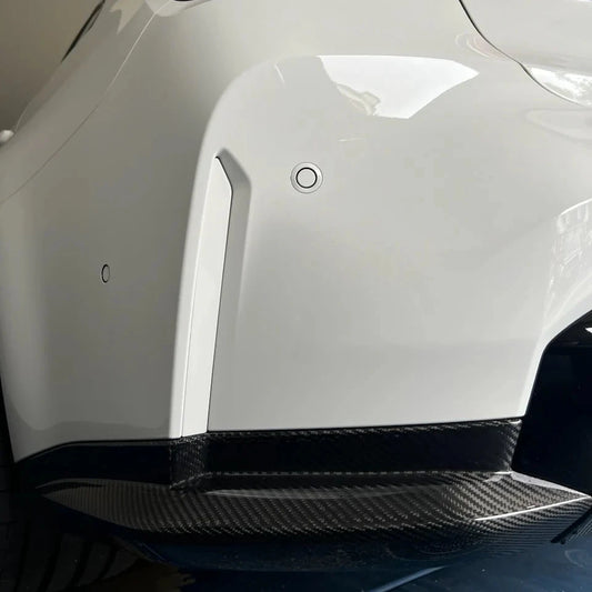 BMW G80 M3 Dry Carbon Fiber Rear Bumper Splitter Spats