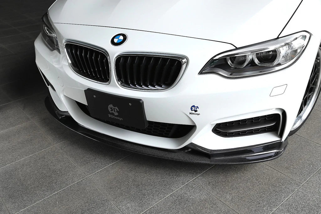BMW F22 2-Series 3D Design M-Sport Carbon Fiber Front Lip