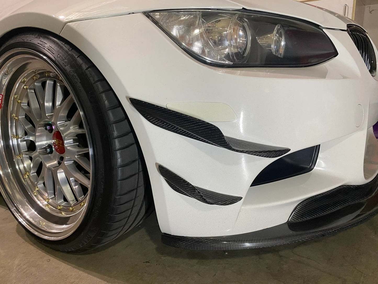 BMW E90, E92 & E93 M3 Carbon Fiber 4 Piece Bumper Canard Set