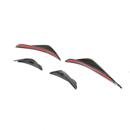 BMW E90, E92 & E93 M3 Carbon Fiber 4 Piece Bumper Canard Set