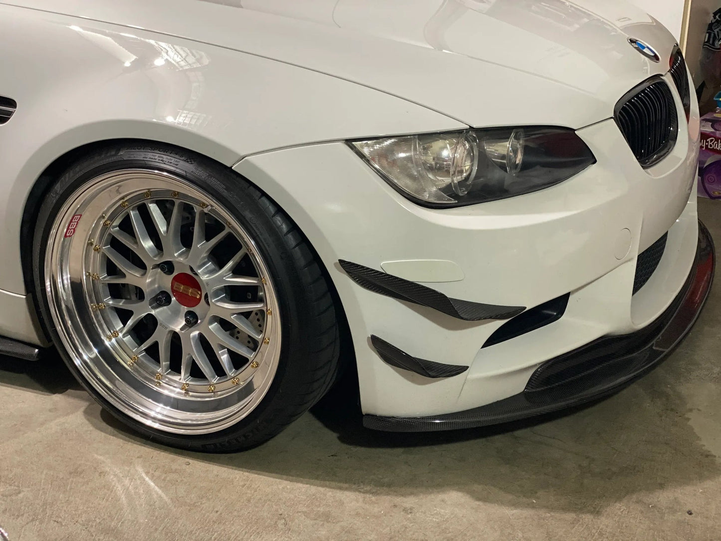 BMW E90, E92 & E93 M3 Carbon Fiber 4 Piece Bumper Canard Set