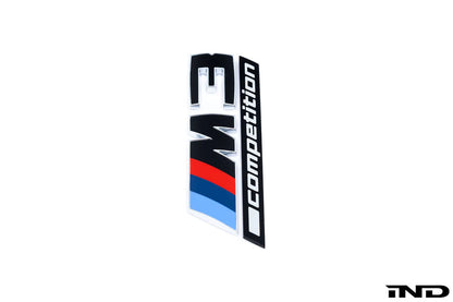 BMW G80 M3 LCI Competition Black Trunk Emblem Badge