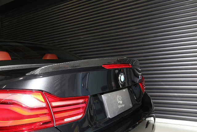 BMW F83 M4 Convertible & F33 4-Series 3D Design Dry Carbon Fiber Trunk Spoiler