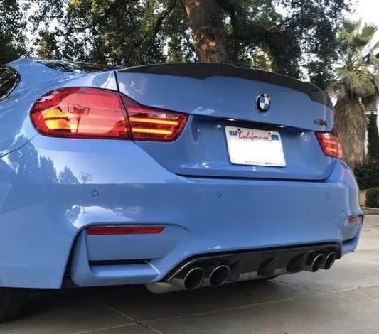 BMW F80 M3 & F82/F83 M4 Carbon Fiber M Performance Style Rear Diffuser
